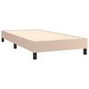 vidaXL Boxspring bed kunstleer cappuccinokleurig 90x200 cm