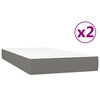vidaXL Boxspring met matras stof donkergrijs 200x200 cm