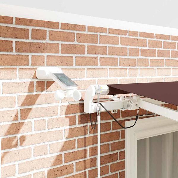 vidaXL Luifel automatisch uittrekbaar met LED 300x250 cm bruin