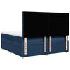 vidaXL Boxspring met matras stof blauw 180x200 cm