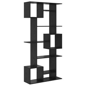 vidaXL Boekenkast 9-laags 92 x 29 x 188 cm Bewerkt hout Zwart Eiken