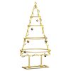 vidaXL Metalen kerstboom met standaard Goud 60 cm Poedergecoat staal