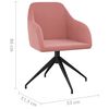 vidaXL Eetkamerstoelen 6 st fluweel roze