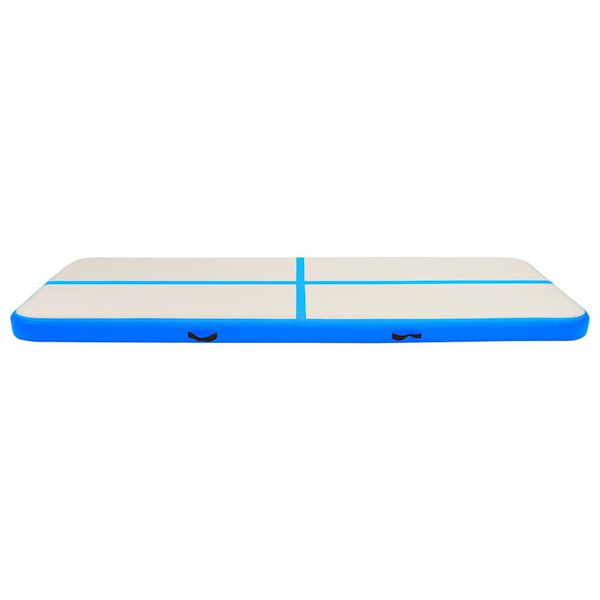 vidaXL Gymnastiekmat met pomp opblaasbaar 500x100x15 cm PVC blauw