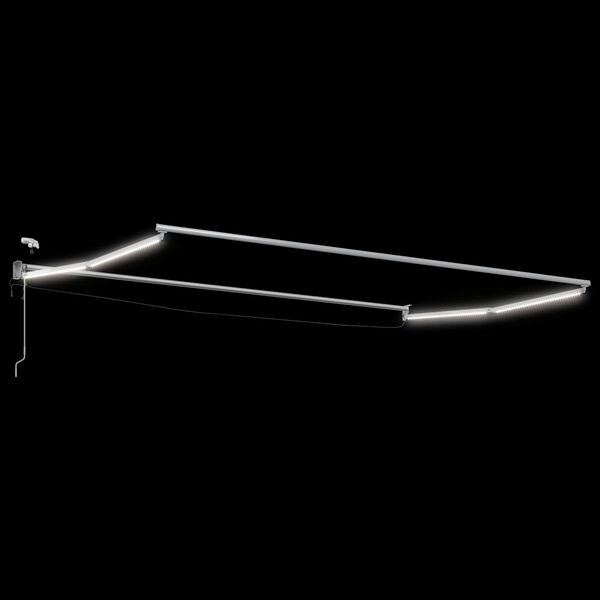 vidaXL Elektrisch uitschuifbaar zonnescherm frame Wit 4 x 2 m