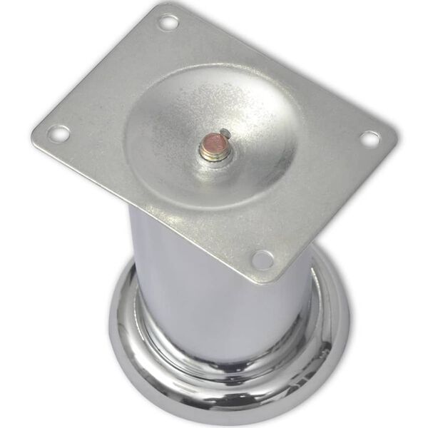 vidaXL Bankpoten rond 8 st 60 mm chroomkleurig