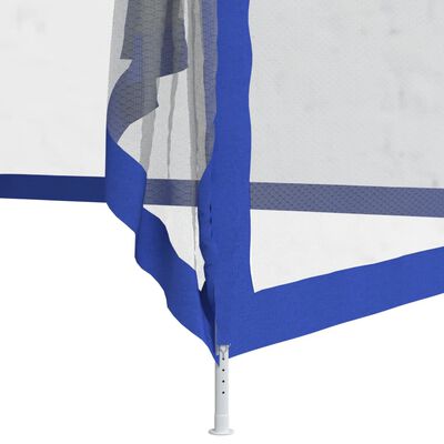 vidaXL Prieel met dubbel dak 3x3x2,68 m stof blauw