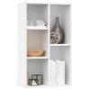 vidaXL Boekenkast/dressoir 50x25x80 cm bewerkt hout wit