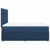 vidaXL Boxspring met matras stof blauw 140x200 cm
