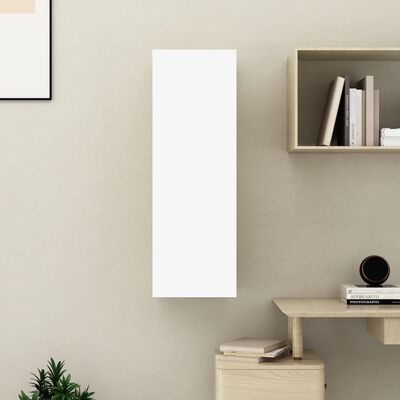 vidaXL Tv-meubel 30,5x30x90 cm bewerkt hout wit en sonoma eikenkleurig