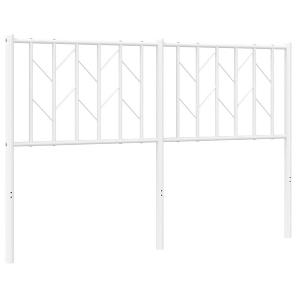 vidaXL Vervangend hoofdbord 135 cm metaal wit