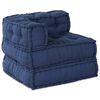 vidaXL Modulair bank 3 pcs Indigo Stof