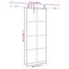 vidaXL Schuifdeur met beslagset 90x205 cm gehard glas zwart