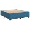 vidaXL Boxspring met matras fluweel blauw 180x200 cm