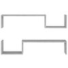 vidaXL Wandschappen 2 st 100x15x20 cm bewerkt hout grijs sonoma eiken