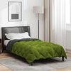vidaXL Winter Dekbed Groen en Antraciet 140 x 220 cm Microfiber