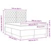 vidaXL LED Box Spring Bed met matras Donkergroen 140 x 190 cm Stof
