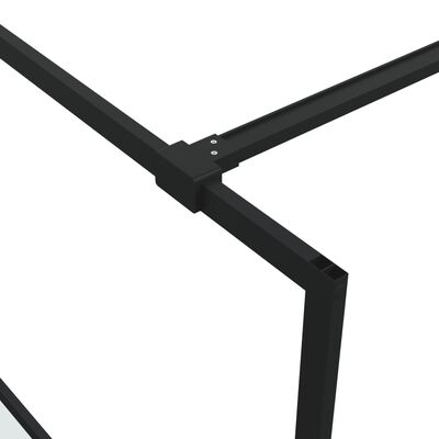 vidaXL Inloopdouchewand 115x195 cm halfmat ESG-glas zwart