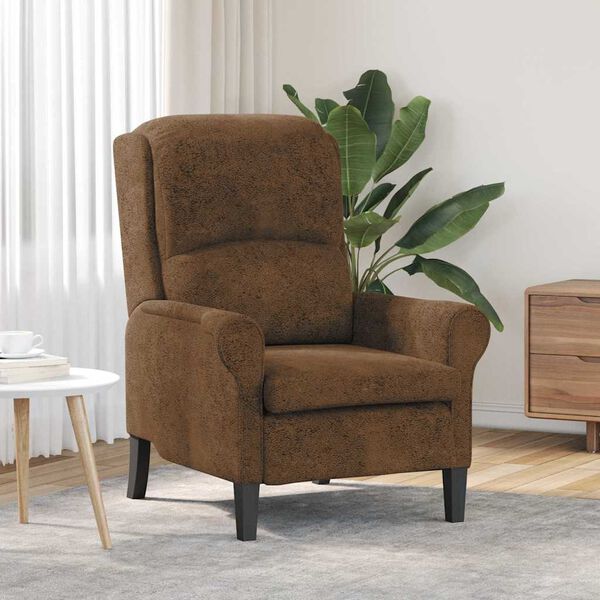 vidaXL Fauteuil Bruin Nep Leer