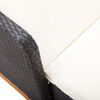 vidaXL Ligbed poly rattan en massief acaciahout zwart