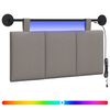 vidaXL Hangend hoofdbord Met LED-verlichting Taupe Stof
