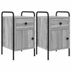vidaXL Nachtkastje 2 st Grijs Sonoma 35 x 36,5 x 61 cm Bewerkt hout