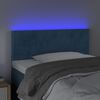 vidaXL Hoofdbord LED 100x5x78/88 cm fluweel donkerblauw