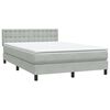 vidaXL Boxspring met matras fluweel lichtgrijs 160x220 cm