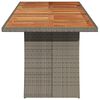 vidaXL Tuintafel met acaciahouten blad 240x90x75 cm poly rattan grijs