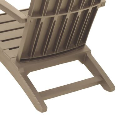 vidaXL Tuinstoel Adirondack polypropeen lichtbruin