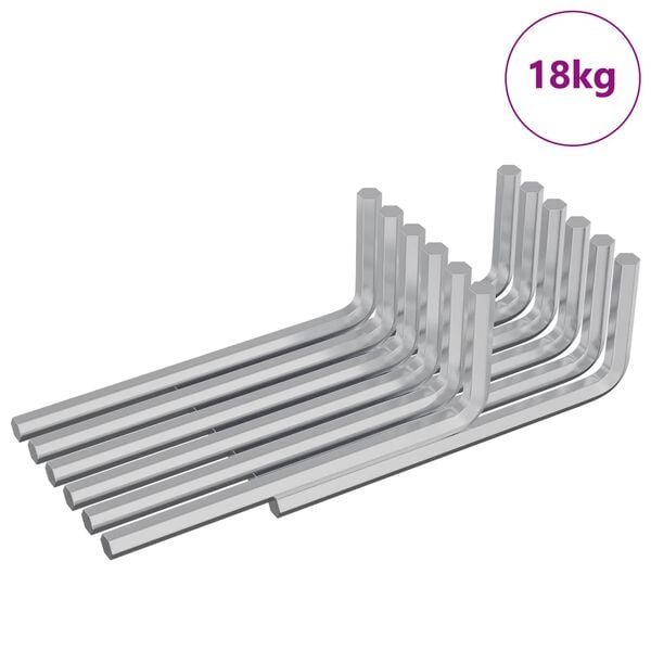 vidaXL Zeskantsleutel 2118 pcs Zilver 32 x 86 mm Staal