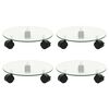 vidaXL Plantenrollers 4 st rond 28 cm gehard glas