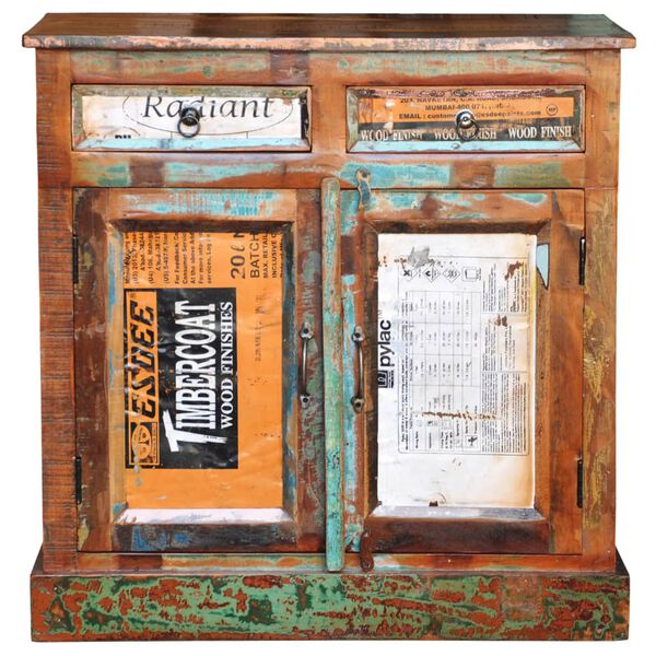 vidaXL Kast met 2 lades en 2 deuren vintage-stijl gerecycled hout