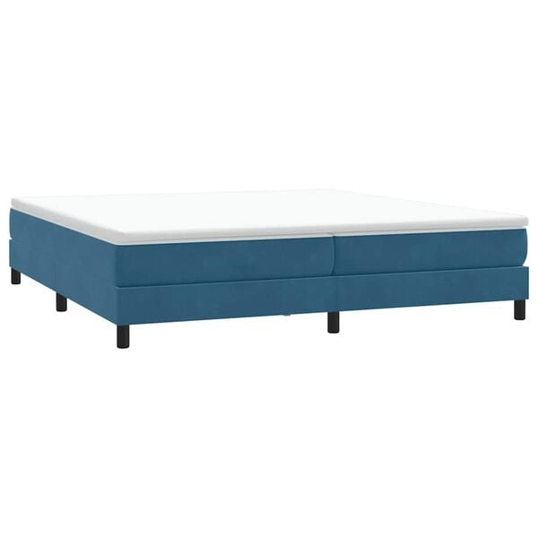 vidaXL Boxspring zonder matras fluweel donkerblauw 200x220 cm