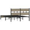 vidaXL Bedframe zonder matras hout sonoma eikenkleurig 140x190 cm