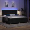 vidaXL LED Box Spring Bed met matras Zwart 200 x 200 cm Stof