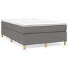 vidaXL Boxspring met matras stof donkergrijs 120x190 cm