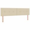 vidaXL Boxspringbed met matras met hoofdeinde Cr&egrave;me 180 x 200 cm Stof
