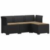 vidaXL 4-Persoons Tuinbank met Kussens Rieten Look PP Antraciet