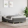 vidaXL Boxspring met matras stof donkergrijs 120x190 cm