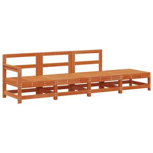 vidaXL Sectie Sofa Eenheden Wasbruin 252 x 62 x 70,5 cm