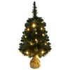 vidaXL Kunstkerstboom met verlichting en standaard 90 cm PVC groen