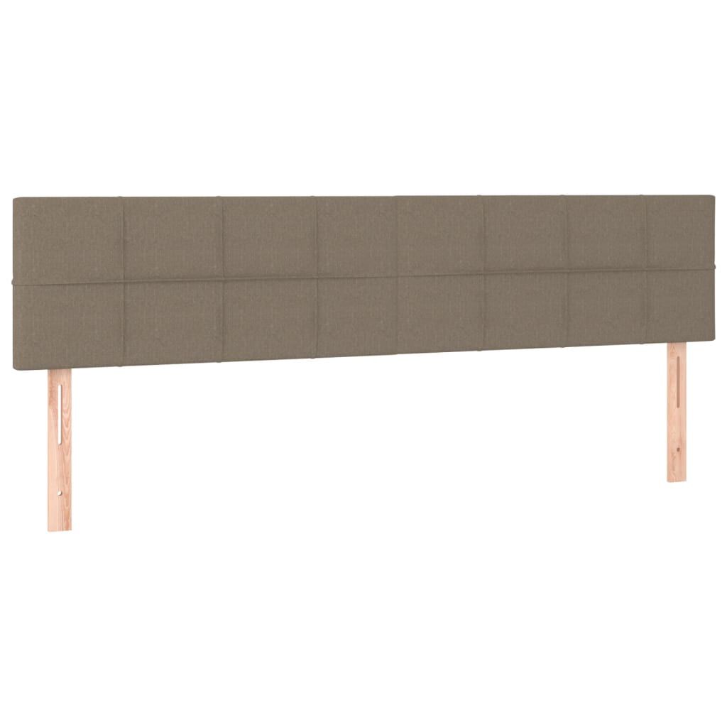 vidaXL Boxspring met matras en LED stof taupe 120x190 cm