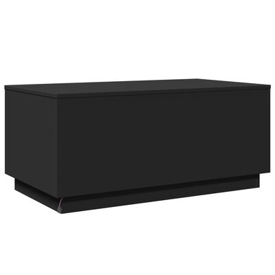 vidaXL Salontafel met LED-verlichting 90x50x40 cm zwart