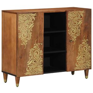 vidaXL Dressoir Bruin 90 x 33 x 75 cm Massief Mango Hout