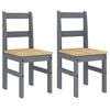 vidaXL Eetkamerstoelen 2 st Panama 40x46x90 cm grenenhout grijs
