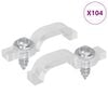vidaXL LED Strip Clips 23,8 mm 2 st Doorzichtig Kunststof en Ijzer