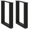vidaXL Salontafelpoten 2 st U-vormig 38x(42-43) cm staal zwart
