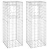 vidaXL Schanskorf palen 2 st 50x50x140 cm ijzer