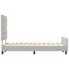 vidaXL Boxspringbed met hoofdeinde Lichtgrijs 120 x 190 cm Fluweel